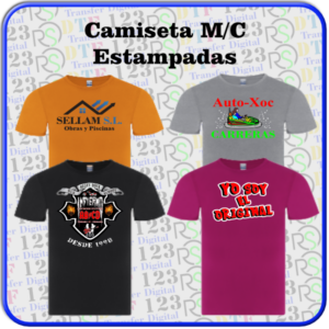 camiseta m/c estampada
